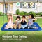 60 Inch Tree Swing with Strong Steel Frame and Oxford Cloth Seat for Garden Yard and Family Fun